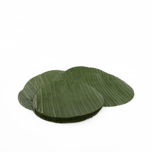 Bananen blad groen rond pak